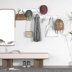 VAEHOLD Hat and Coat Wall Mount Rack - Hooks for Robes, Bags, Keys, and Towels - Bathroom Towel Hanger Organizer (White, “T“ Shape 4 Hooks 2 Pack)