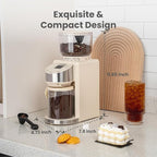 Gevi Coffee Grinder Electric,Coffee Bean Grinder with 35 Grind Settings for Espresso,Drip,French Press,Burr Coffee Grinder for Home Use,Anti-static Design,Beige