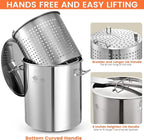 ARC 100QT Stainless Steel Seafood Boiling Kit, 200,000BTU Propane Burner for Outdoors Cooking, Large Stock pot w/Basket for Shrimp, Lobster, Crab Crawfish, Turkey Deep Fryer, Seafood Boil Pot 24GALLON