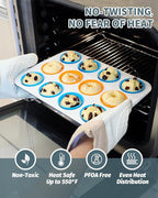Ceramic Nonstick Baking Pans Set, Non Toxic 33 PCS Stackable Bakeware Sets, 550°F Oven Safe Baking Sheet & Pans, Warp-Free, Dishwasher Safe, PTFE/PFOA/PFOS-Free (Green)