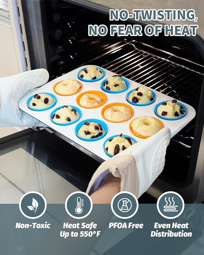 Ceramic Nonstick Baking Pans Set, Non Toxic 30 PCS Stackable Bakeware Sets, 550°F Oven Safe Baking Sheet & Pans, Warp-Free, Dishwasher Safe, PTFE/PFOA/PFOS-Free (Green)