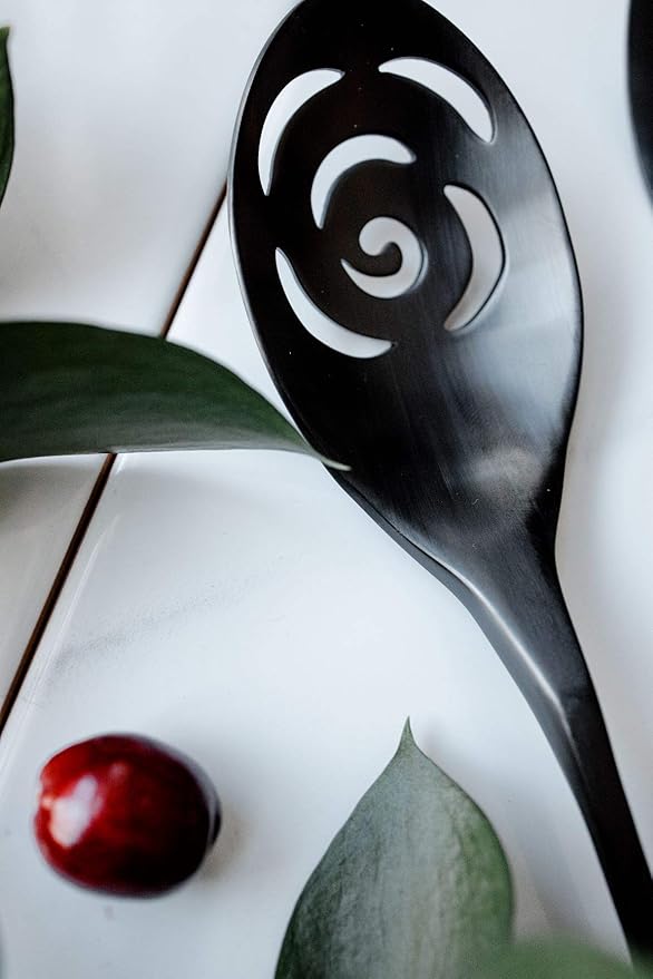 Knork Titanium Coated Stainless Steel Serving Set, Matte Black