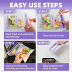 10Pcs Microwave Steamer Bags - Steam Cooking Bags for Food, Vegetables, Potatoes and Meat - Microwave and Freezer Safe - 7.9in X 8.9in