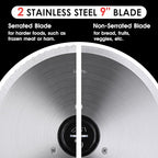 Techwood Electric Meat Slicer, 200W Electric Deli Food Slicer with 9” Removable Stainless Steel Blade & Adjustable Thickness Dial, for Home Use, Ideal for Meat Jerky, Hard Cheese, Vegetables & Bread