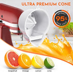 GVODE Juicer Attachment for Kitchenaid Stand Mixer, Citrus Juicer 2 Size Reamer, Lemon Squeezer for Kitchenaid Mixer Attachments, Dishwasher Safe