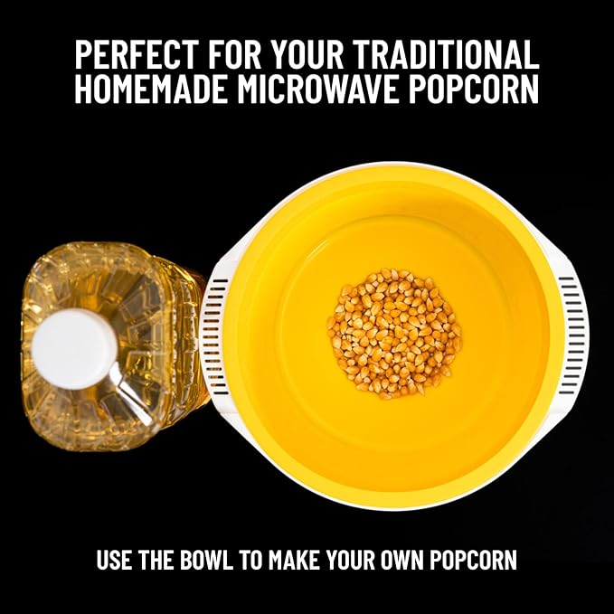 Opopop Microwave Popcorn - Variety 4-Pack Gourmet Popcorn Kit, Collapsible Silicone Popcorn Popper, Popcorn Maker, Gluten Free Snacks Variety Pack, BPA-Free and Dishwasher Safe (New Flavors)