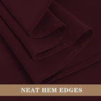 Fitable 6 Pack Square Tablecloths - 70 x 70 Inches - Stain Resistant and Reusable Table Clothes, Burgundy Polyester Fabric Table Covers for Dining, Card Tables, Coffee Tables