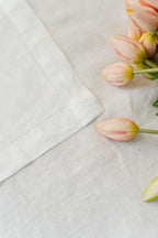 Natural Linen Tablecloth 60 x 106 Inch - 100% Pure Linen Rectangular Tablecloth - Machine Washable Table Cover for Spring, Easter, Summer, Indoor, Outdoor, Off White