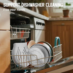 304 Stainless Steel Colander with Self-Draining Base, Goldusk 5QT Food-Grade Silicone Base Large Colander Strainer for Kitchen Pasta Strainer Washing Bowl for Pasta Rice Fruits Vegetables