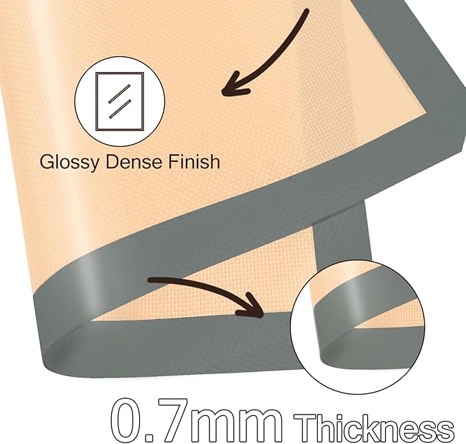 Macaron Silicone Baking Mat, 3 Pack Reusable Baking Mat, Non-Stick, Food Safe Silicone Cookies Sheets for Baking