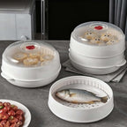 Microwave Vegetable Steamer, Microwave Steamer for Vegetables,Microwavable Cookware with Lid and Tray for Cooking Food and Vegetables (Second floor)