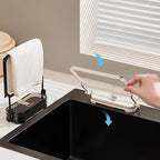 Sink Drain Strainer 2025 New Suction Cup Sink Kitchen Net Strainer Colander Collapsible Corner Sink Strainer Over for Food Waste Filtering Kitchen Leftover Have Mesh Bags (B+W, Filter 150Pcs)