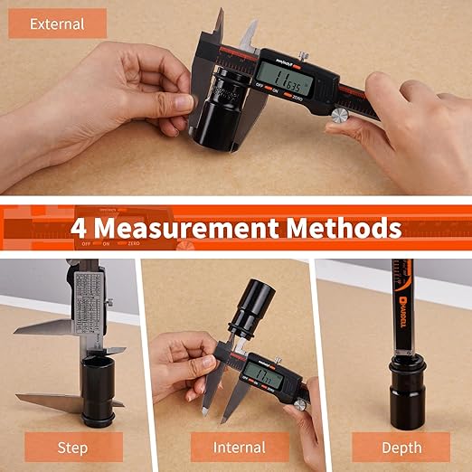 Digital Caliper 12 Inch,HARDELL Caliper Measuring Tool with Large LCD Screen,Electronic Digital Vernier Caliper Auto-Off Feature,Inch/MM/Fraction,Digital Ruler for 3D Printing/Jewelers/Woodworkers