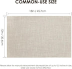 Placemats Set of 8, Bilayer Thickened Linen Place Mats Heat Resistant Machine Washable Wrinkle Free Carefully Selected Polyester Mats for Kitchen/Dining/Coffee Table (Cream Beige)