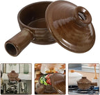 Ceramic Casserole with Lid Microwave Safe Stew Pot for Home Cooking Versatile Clay Cookware for Rice Noodles and More