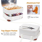 BAGSPRITE Insulated Casserole Carrier for Hot or Cold Food with Heat-resistant Mat, Casserole Dish Carrier Insulated Food Carrier, Hot Food Carrier, Foil Pan Carrier Fits 9" x 13" Baking Dish