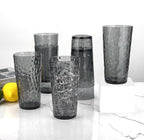 Yalin 24-Ounce Plastic Tumbler Acrylic Drinking Glasses, Reusable Plastic Cups, Stackable, BPA-Free, Shatter Proof, Dishwasher Safe, Set of 8 (Gray)