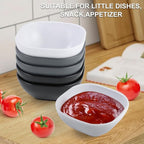 6 pack small wheat straw bowls 5oz,alternative plastic dipping bowls,unbreakable dessert bowls microwave and dishwasher safe for dessert,sushi,condiment (Classic Series)