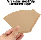 100 Count Coffee Filter #2, 2 Cone Coffee Filters Unbleached Natural 2 Cone Filters Paper Compatible with Drip and Pour Over Coffee Maker
