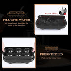 Whiskey Ice Ball Maker with Lid and Bin, 1.9" Round Ice Cube Trays for Freezer, Large Sphere Whisky Ices Cubes Tray Circle with Bucket&Tong, Cocktail Bourbon Brandy Scotch(Black-6 Balls*2 Pack)