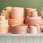 Stone lain Stella Dinner Plate 6-Piece Set, Round, Porcelain, Terracotta