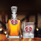 Heritage Pewter Iowa State Square Shot Glass | Hand-Sculpted 1.5 Ounce Shot Glass | Intricately Crafted Metal Pewter Alma Mater Inlay