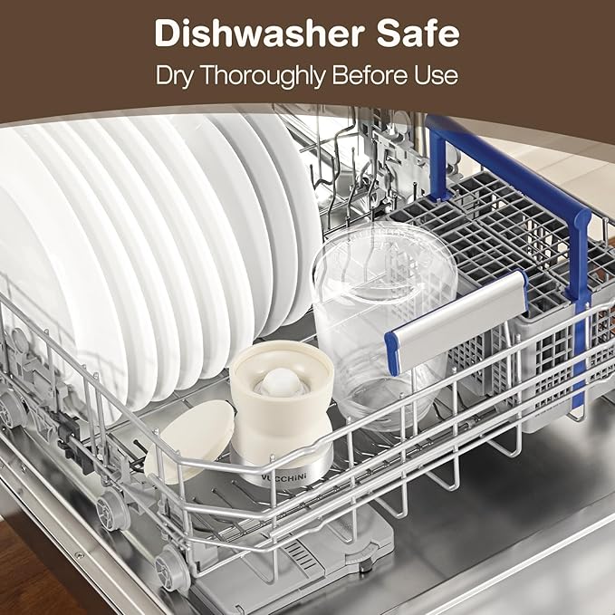 Vucchini Salt and Pepper Grinder Set with Adjustable Coarseness Ceramic Pepper Mill Manual Effortless Salt Grinder Spice Grinder for Home, Kitchen, Beige