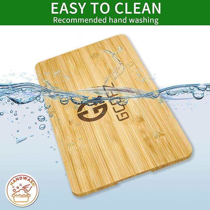 Space-Saving Bamboo Cutting Board with Non-Slip Silicone Feet and Built-in Handle for Panasonic NB-G110P FlashXpress Toaster Oven, Countertop Oven Accessories