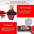 Meat Tenderizer Attachment for Kitchenaid, Updated Stainless Steel Gear Meat Tenderizer Machine, Compatible with All KitchenAid and Cuisinart Home Stand Mixers, for Tenderizing Beef/Pork/Lamb/Venison