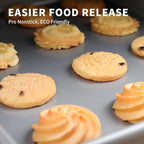 2-PACK Toaster Oven Pans for Baking,Shinsin 9X11 Non-stick Baking Trays, 57% Thicker Cookie Sheet Pans Set, Dishwasher Safe and Heavy Duty Small Replacement Trays for Toaster Cven (Silver)