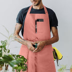 Unisex Apron with Pockets for Cooking, Salon & Art - 100% Cotton Adult Kitchen, Chef, Stylist Apron