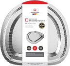 Stainless Steel Vegetables & Fruits Wash Strainer Colander, Perforated Tray, Mini Drying Rack for Dishes, Fitting Lid for Washing-up Bowl (300 x 320 x 16mm / 11.81 x 12.60 x 0.63inches)