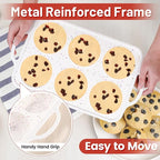 CAKETIME Large Muffin Pan, Metal Reinforced Frame 3.5 Inch Jumbo Silicone Muffin Pan Nonstick 6 Cups for Baking Jumbo Muffin, Frittatas, Jumbo Cupcakes 2 Pack