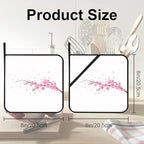 Cherry Blossom Pot Holders Set of 2 Heat Resistant & Non Slip Potholders, Japanede Sakura Oven Hot Pads for Kitchen Cooking Baking Barbecue