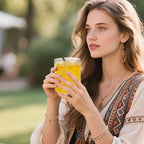 18PCS Plastic Hobnail Drinking Glasses - 14 Oz Clear Vintage Glasses Drinkware - Disposable Beaded Cups for Beer, Whiskey, Juice, Cocktail, Wine, Party