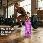 Electric Shaker Bottle USB C Rechargeable Protein Shaker Bottle Shaker cups for Protein Shakes Mixer with 24oz BPA Free Tritan Meal Replacement Shakes Made with Tritan Portable Blender Cup (Purple)