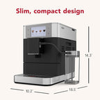 KitchenAid Fully Automatic Espresso Machine KF8 with Milk Attachment & Plant Based Milk Options, KES8558BK, Cast Iron Black