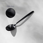 JazzUpCo Tia Flatware non toxic 18/10 stainless steel dishwasher safe (Matte Black, 12 Person Set (60 Pieces))