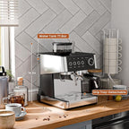 WAA Espresso Machine 20 Bar, Stainless Steel Expresso Coffee Machines with Grinder, Latte & Cappuccino Machine with Milk Frother Steam Wand for Home