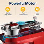 VIVOHOME 9 in 1 Multifunctional Stand Mixer with Fermentation, 6 Speed 7.5 Quart Kitchen Electric Food Mixer with Timer, Meat Grinder, Juice Blender, Vegetable Slicer, Pasta and Cookie Maker, Red