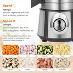 Anatole Electric Vegetable Dicer Stainless Steel Food Processor 16-Cup 300W Commercial Veggie Chopper Heavy Duty Fruits Cutter with 1/4" 3/8" 1/2" Blades Auto Discharge for Carrot Potato Onion