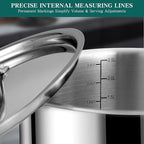 EWFEN Pots and Pans Set, 3 Ply 11 Piece Stainless Steel Cookware Set, Oven Dishwasher Safe | Induction Compatible Frying Pans, Saucepans, Saute Pan & Stock Pot, PFOA Free Kitchen Skillet