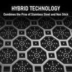 Hybrid 12-Inch Wok with Lid,Nonstick Stainless Steel Woks & Stir-fry pans,Stay-Cool Handle,PFOA Free Cookware,Dishwasher and Oven Safe,Compatible with All Cooktops