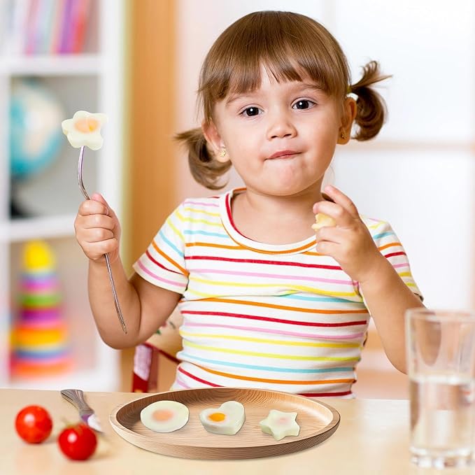 5 PCS Egg Poacher Cups, Pink Egg Cooker, Cute Shapes Reusable Egg Molds, Nonstick Egg Poaching Cups for Boiled Eggs Without Shell