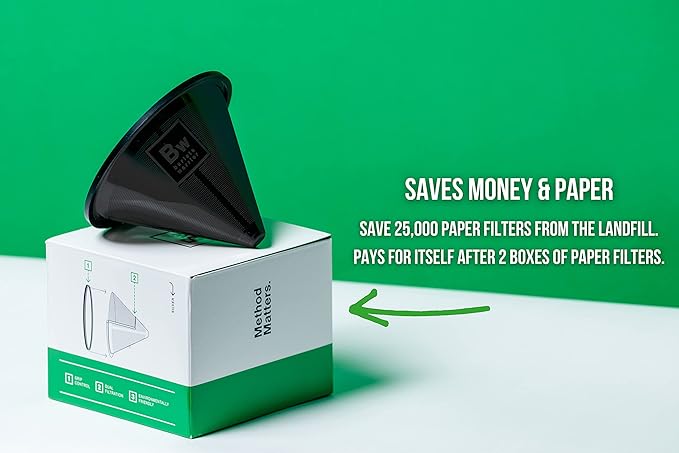 Barista Warrior Pour Over Filters – Compatible with Chemex, Hario V60 & Popular Coffee Makers – Reusable Stainless Steel – Best Coffee Maker and Bar Accessories