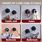 Suction Cup Hooks Shower, 2 Pack Utility Removable Towel Hooks Vacuum Suction Cup Hook,No Drilling, Shower Stainless Steel Suckers for Bathrooms, Kitchens, Glass Windows, Mirrors, Tile