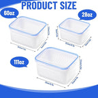 Large Fruit Containers for Fridge - Leakproof Food Storage Containers with Removable Colander - Dishwasher safe Produce Containers Keep Fruits, Vegetables, Berry, Meat Fresh longer (3)