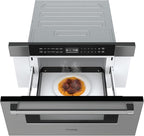 KoolMore Reserve 30 in. 1.2 cu. ft. Microwave Drawer with 10 Power Levels, Sensor Cooking, Melt, Defrost, Bake, Roast, Broil, Timer, Express Cook, 1500 Watts, UL Certified in Black Stainless-Steel