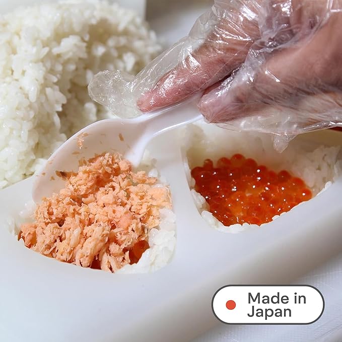 TIKUSAN Onigiri Mold Musubi Maker Japanese Rice Ball Press Onigiri Mold Tray BPA Free Made in Japan Kanto Style (Small 5 Molds)
