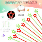 Mudder 100 Pieces 9.1 Inch Christmas Swizzle Sticks Cocktail Stirrers Plastic for Bar Disposible Plastic Star Top Crystal Swizzle Sticks for Christmas Party(Two Colors)